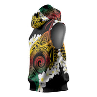 Piko Hawaiian Sleeveless Hoodie Gradient Spiral Plumeria Tribal Patterns DT05 - Polynesian Pride