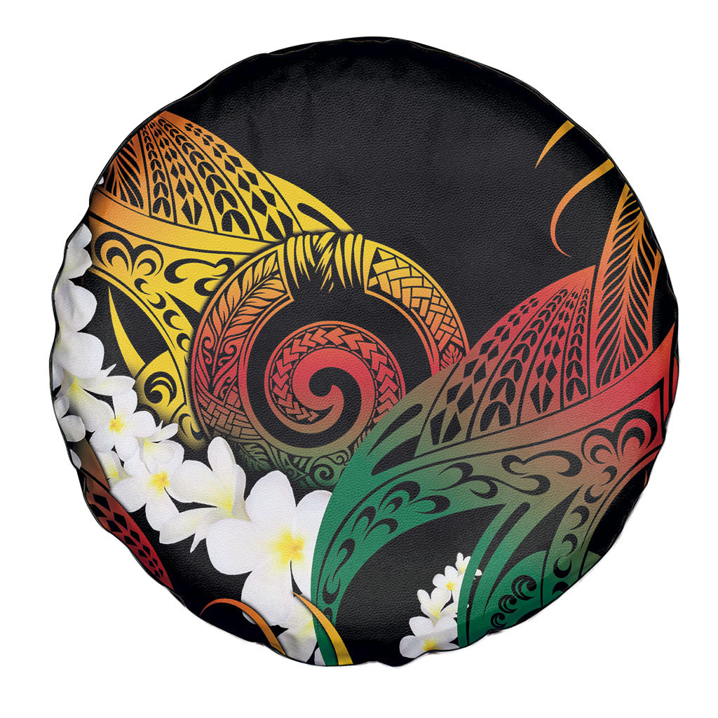 Piko Hawaiian Spare Tire Cover Gradient Spiral Plumeria Tribal Patterns DT05 - Polynesian Pride