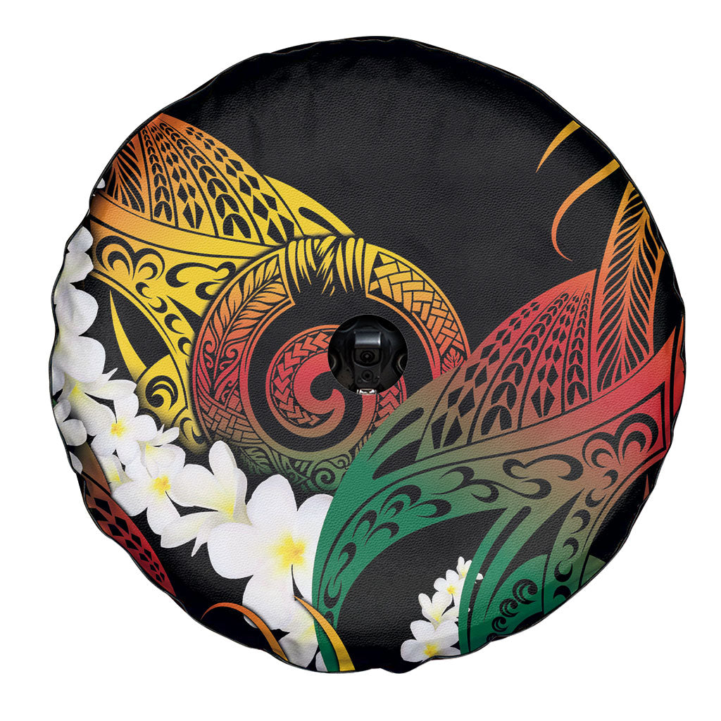 Piko Hawaiian Spare Tire Cover Gradient Spiral Plumeria Tribal Patterns DT05 - Polynesian Pride