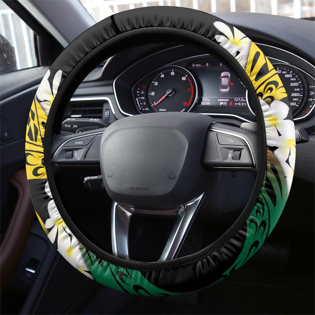 Piko Hawaiian Steering Wheel Cover Gradient Spiral Plumeria Tribal Patterns DT05 - Polynesian Pride