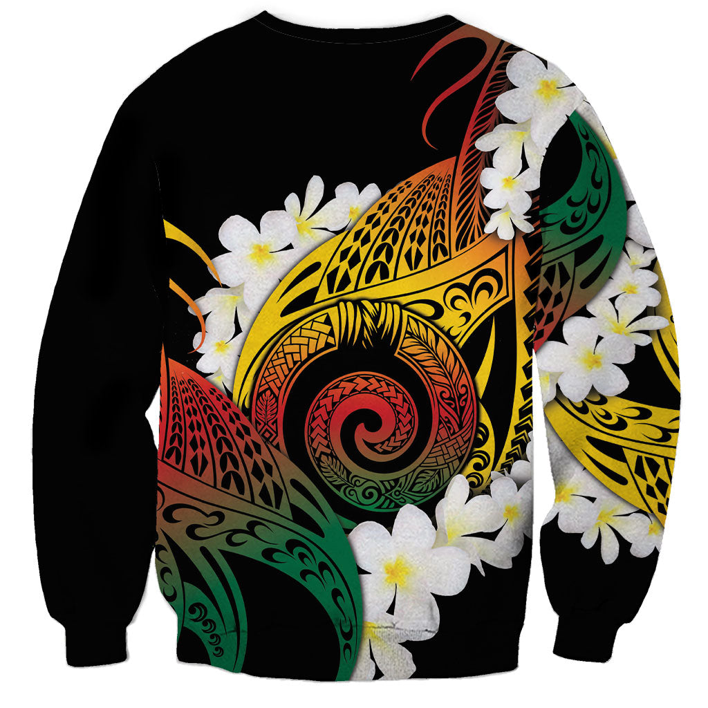 Piko Hawaiian Sweatshirt Gradient Spiral Plumeria Tribal Patterns DT05 - Polynesian Pride