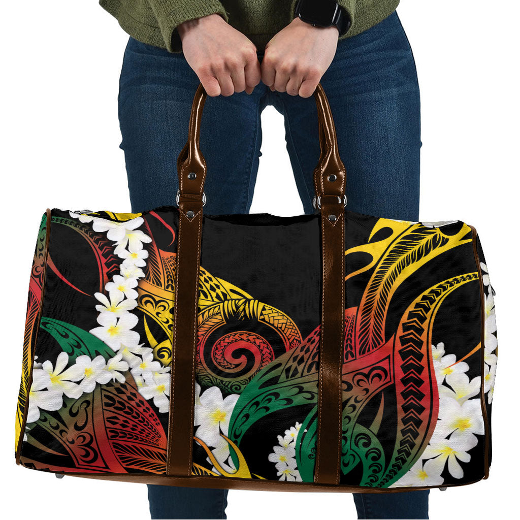 Piko Hawaiian Travel Bag Gradient Spiral Plumeria Tribal Patterns DT05 Multicolor - Polynesian Pride