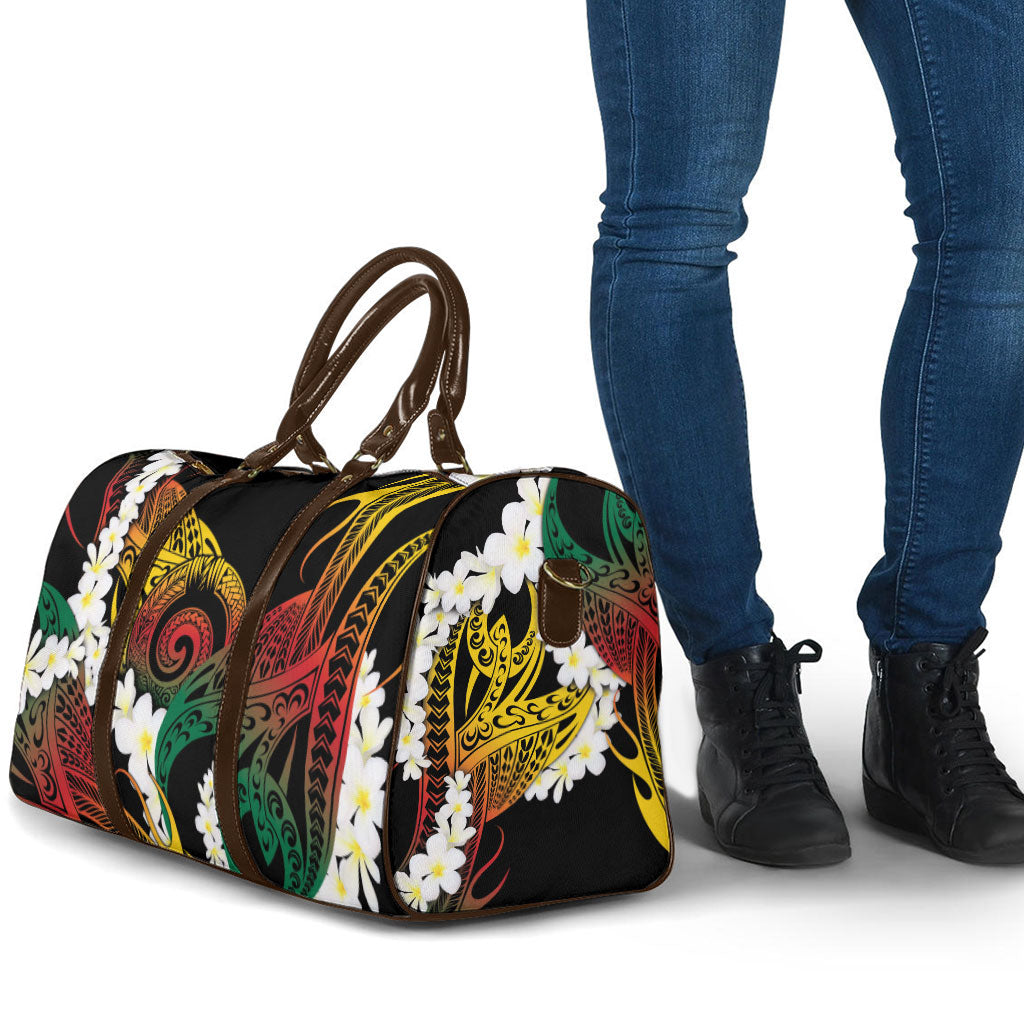 Piko Hawaiian Travel Bag Gradient Spiral Plumeria Tribal Patterns DT05 - Polynesian Pride