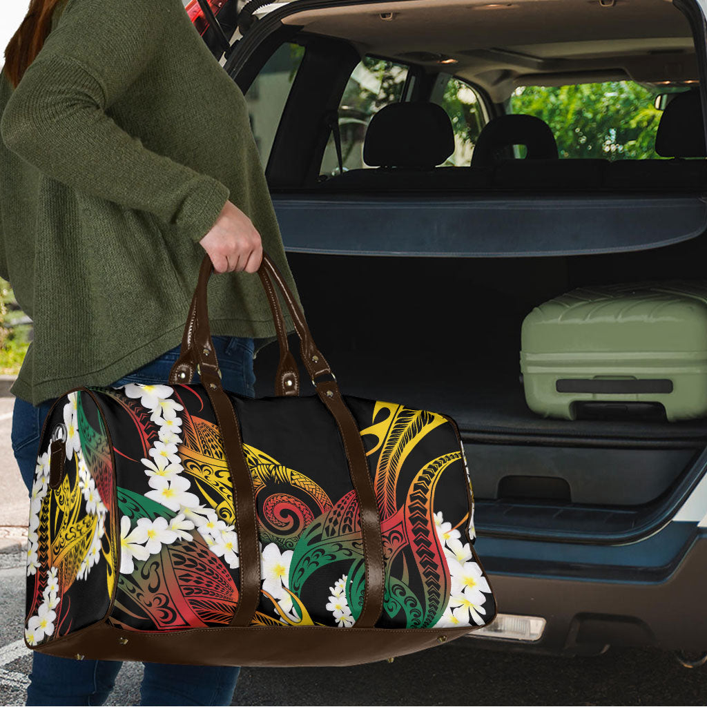 Piko Hawaiian Travel Bag Gradient Spiral Plumeria Tribal Patterns DT05 - Polynesian Pride