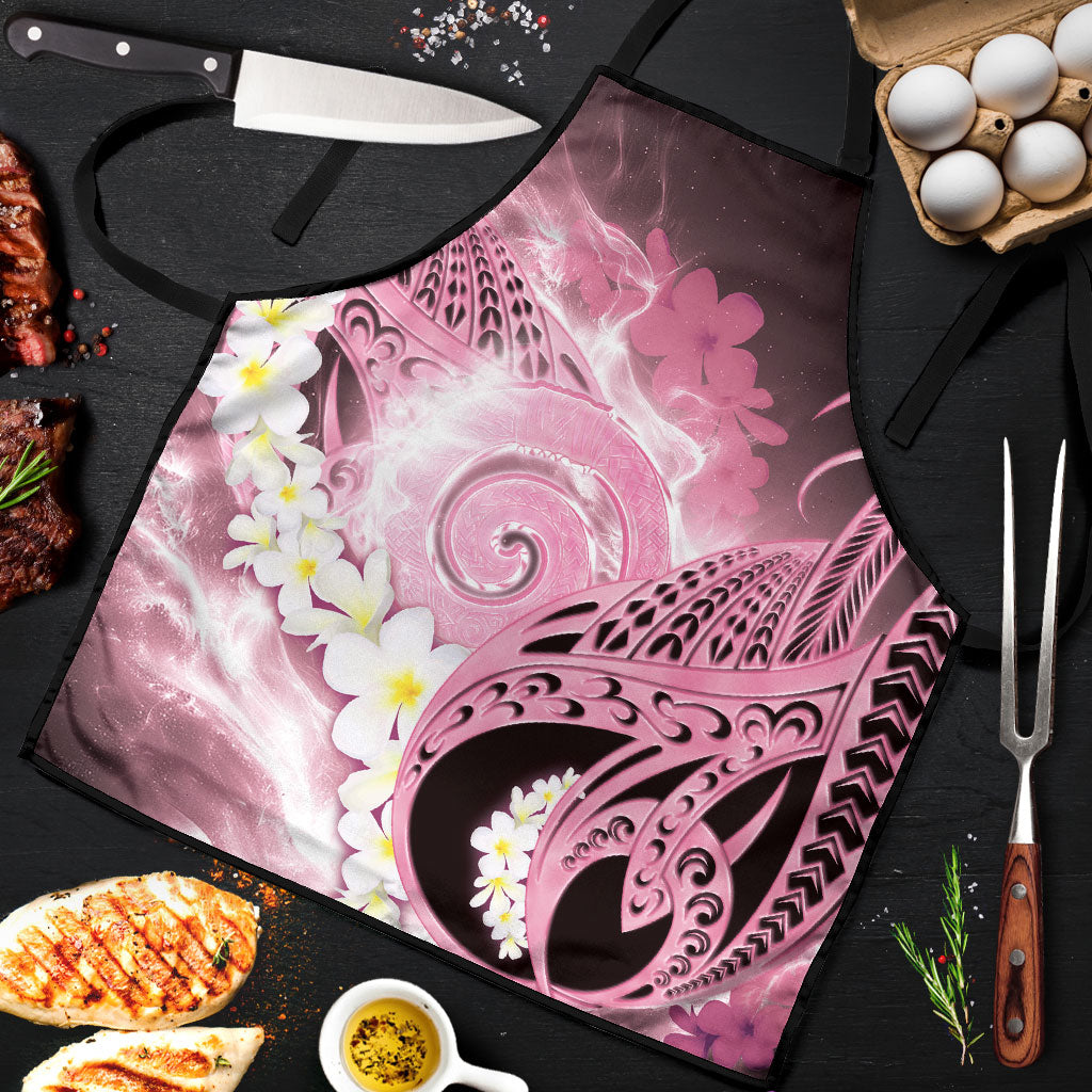 Piko Hawaiian Apron Pink Galaxy Spiral Plumeria Tribal Patterns DT05 Pink - Polynesian Pride