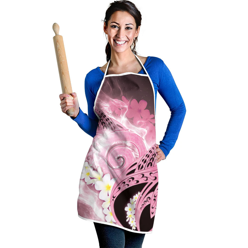 Piko Hawaiian Apron Pink Galaxy Spiral Plumeria Tribal Patterns DT05 - Polynesian Pride