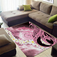 Piko Hawaiian Area Rug Pink Galaxy Spiral Plumeria Tribal Patterns DT05 - Polynesian Pride