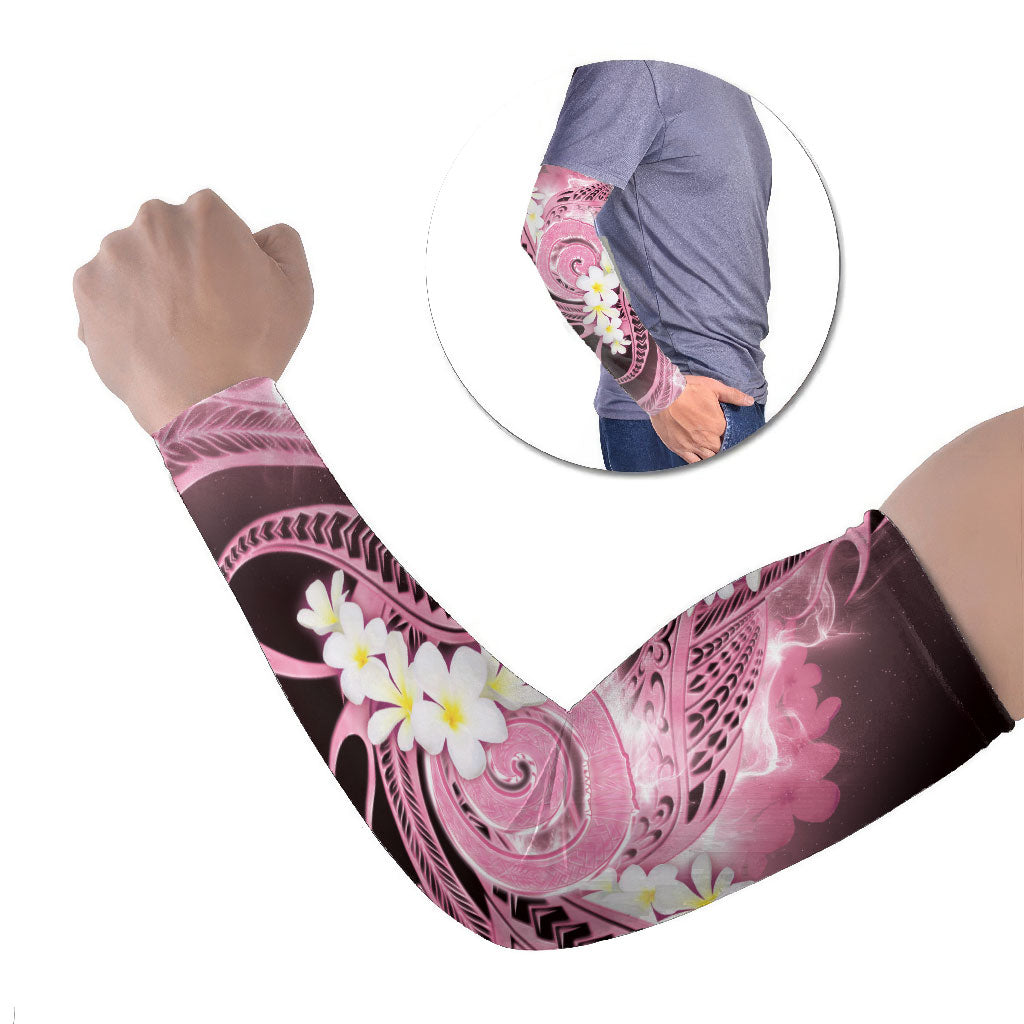 Piko Hawaiian Arm Sleeves Pink Galaxy Spiral Plumeria Tribal Patterns DT05 Set of 2 Pink - Polynesian Pride