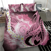 Piko Hawaiian Bedding Set Pink Galaxy Spiral Plumeria Tribal Patterns DT05 - Polynesian Pride