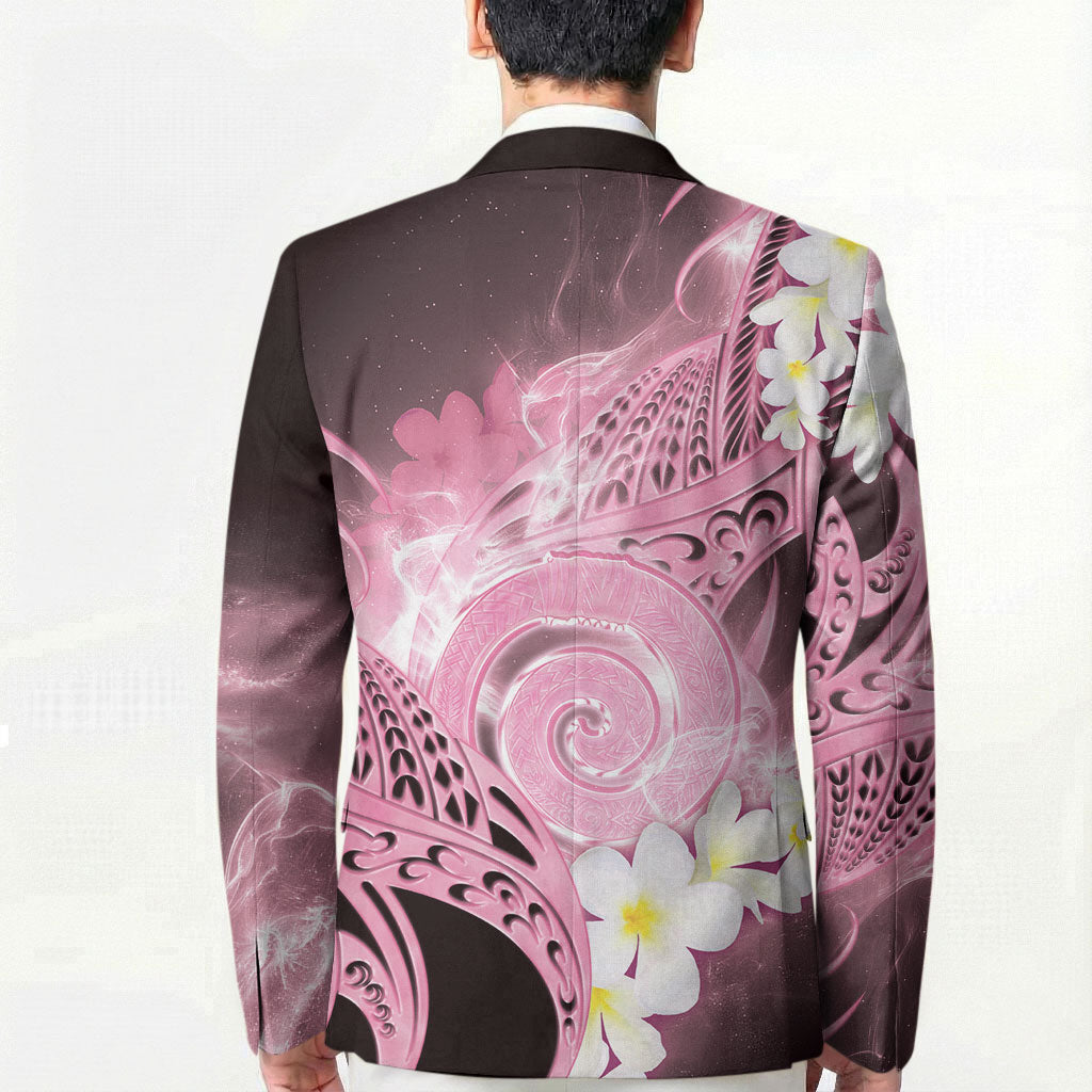 Piko Hawaiian Blazer Pink Galaxy Spiral Plumeria Tribal Patterns DT05 - Polynesian Pride