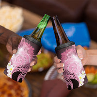 Piko Hawaiian 4 in 1 Can Cooler Tumbler Pink Galaxy Spiral Plumeria Tribal Patterns DT05 - Polynesian Pride