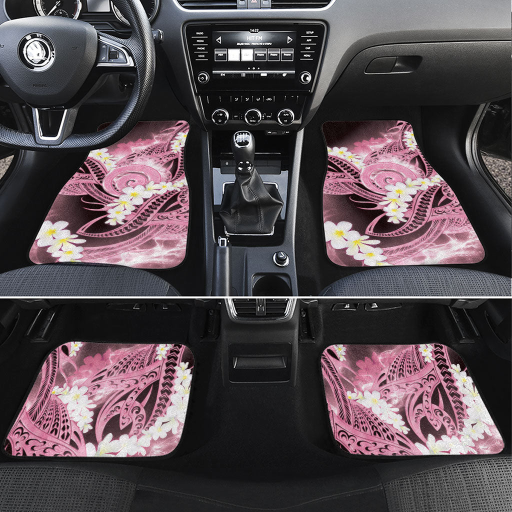 Piko Hawaiian Car Mats Pink Galaxy Spiral Plumeria Tribal Patterns DT05 Set 4pcs Pink - Polynesian Pride