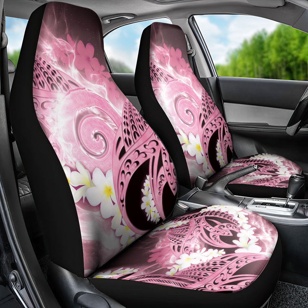 Piko Hawaiian Car Seat Cover Pink Galaxy Spiral Plumeria Tribal Patterns DT05 - Polynesian Pride