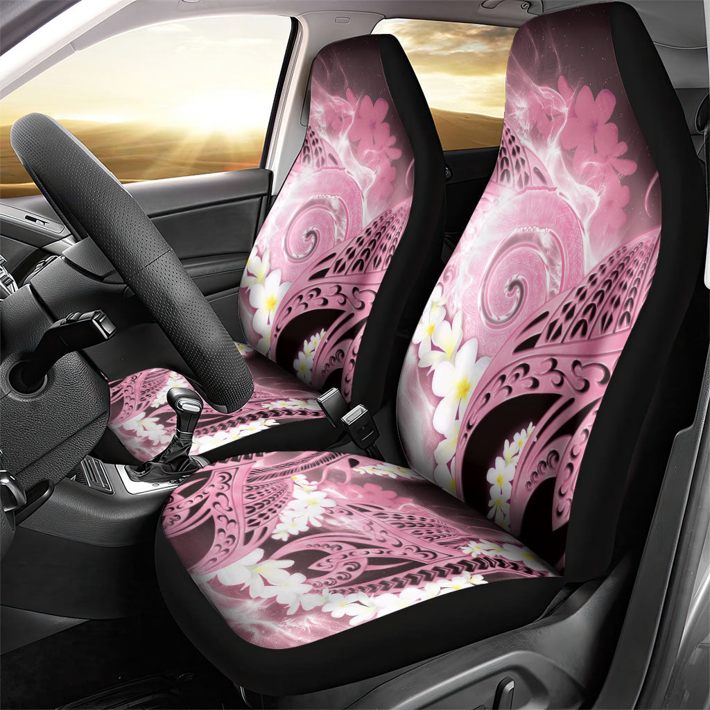 Piko Hawaiian Car Seat Cover Pink Galaxy Spiral Plumeria Tribal Patterns DT05 - Polynesian Pride
