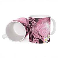 Piko Hawaiian Ceramic Mug Pink Galaxy Spiral Plumeria Tribal Patterns DT05 - Polynesian Pride