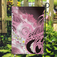 Piko Hawaiian Garden Flag Pink Galaxy Spiral Plumeria Tribal Patterns DT05 Garden Flag Pink - Polynesian Pride