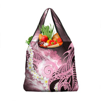 Piko Hawaiian Grocery Bag Pink Galaxy Spiral Plumeria Tribal Patterns DT05 1-pack One Size Pink - Polynesian Pride