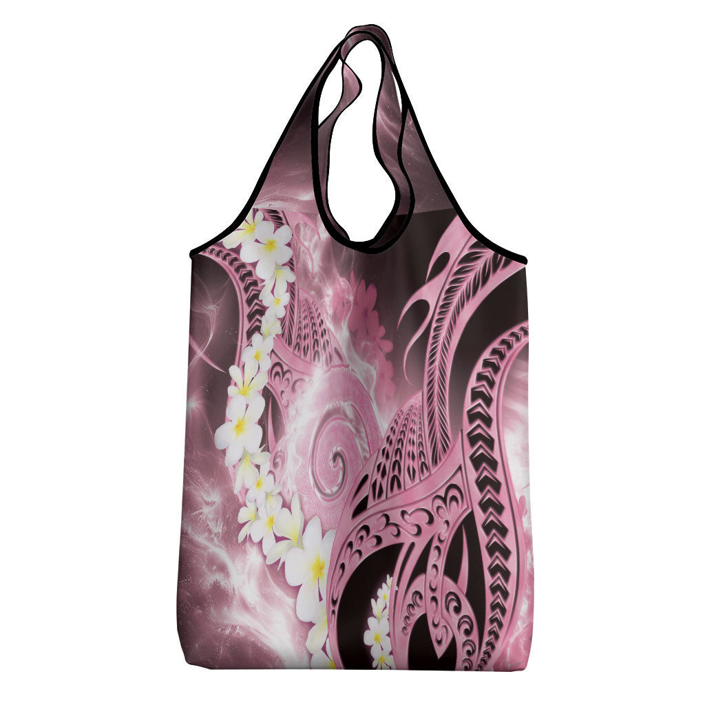 Piko Hawaiian Grocery Bag Pink Galaxy Spiral Plumeria Tribal Patterns DT05 - Polynesian Pride