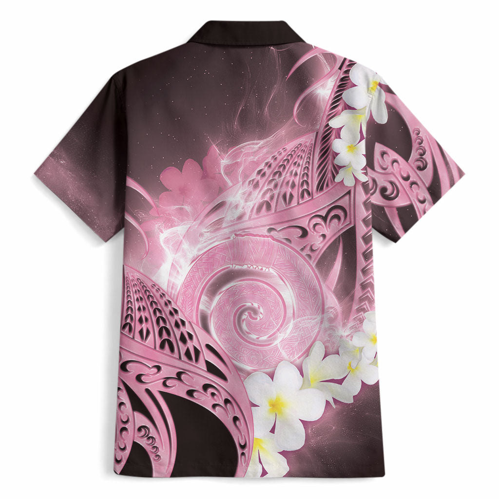 Piko Hawaiian Hawaiian Shirt Pink Galaxy Spiral Plumeria Tribal Patterns DT05 - Polynesian Pride
