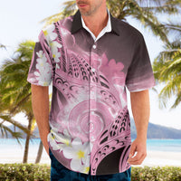 Piko Hawaiian Hawaiian Shirt Pink Galaxy Spiral Plumeria Tribal Patterns DT05 - Polynesian Pride