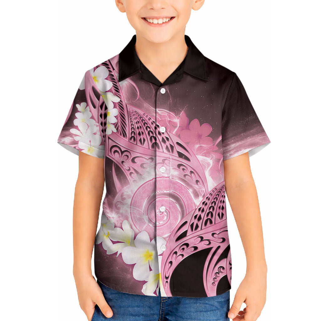 Piko Hawaiian Hawaiian Shirt Pink Galaxy Spiral Plumeria Tribal Patterns DT05 - Polynesian Pride