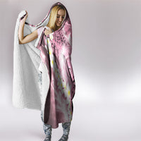 Piko Hawaiian Hooded Blanket Pink Galaxy Spiral Plumeria Tribal Patterns DT05 - Polynesian Pride