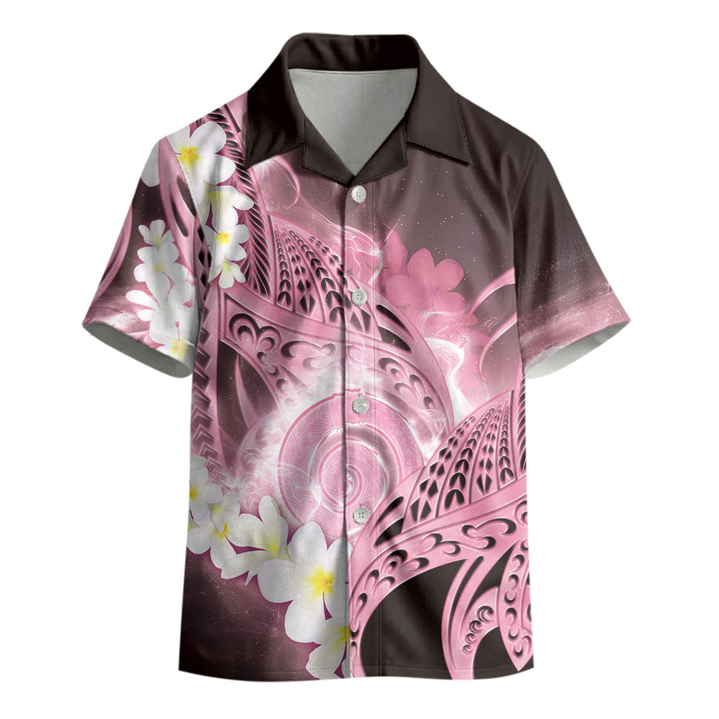 Piko Hawaiian Kid Hawaiian Shirt Pink Galaxy Spiral Plumeria Tribal Patterns DT05 - Polynesian Pride