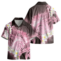 Piko Hawaiian Kid Hawaiian Shirt Pink Galaxy Spiral Plumeria Tribal Patterns DT05 - Polynesian Pride