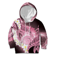 Piko Hawaiian Kid Hoodie Pink Galaxy Spiral Plumeria Tribal Patterns DT05 Hoodie Pink - Polynesian Pride