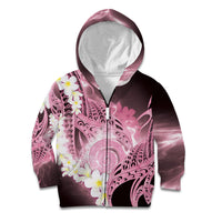 Piko Hawaiian Kid Hoodie Pink Galaxy Spiral Plumeria Tribal Patterns DT05 Zip Hoodie Pink - Polynesian Pride
