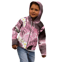 Piko Hawaiian Kid Hoodie Pink Galaxy Spiral Plumeria Tribal Patterns DT05 - Polynesian Pride