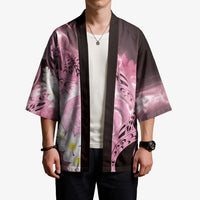 Piko Hawaiian Kimono Pink Galaxy Spiral Plumeria Tribal Patterns DT05 - Polynesian Pride
