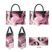 Piko Hawaiian Leather Bag Pink Galaxy Spiral Plumeria Tribal Patterns DT05 - Polynesian Pride