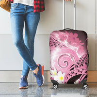 Piko Hawaiian Luggage Cover Pink Galaxy Spiral Plumeria Tribal Patterns DT05 - Polynesian Pride
