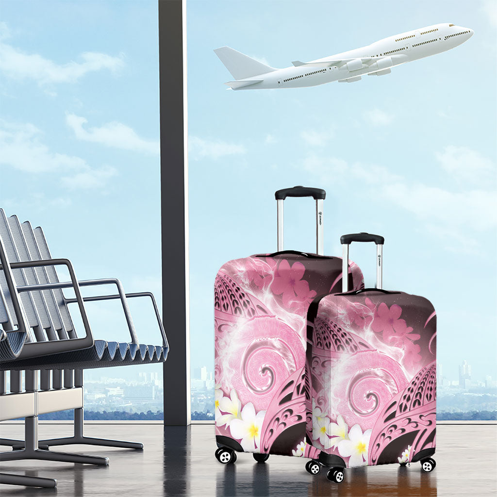 Piko Hawaiian Luggage Cover Pink Galaxy Spiral Plumeria Tribal Patterns DT05 - Polynesian Pride