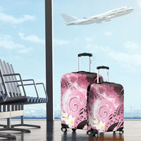 Piko Hawaiian Luggage Cover Pink Galaxy Spiral Plumeria Tribal Patterns DT05 - Polynesian Pride