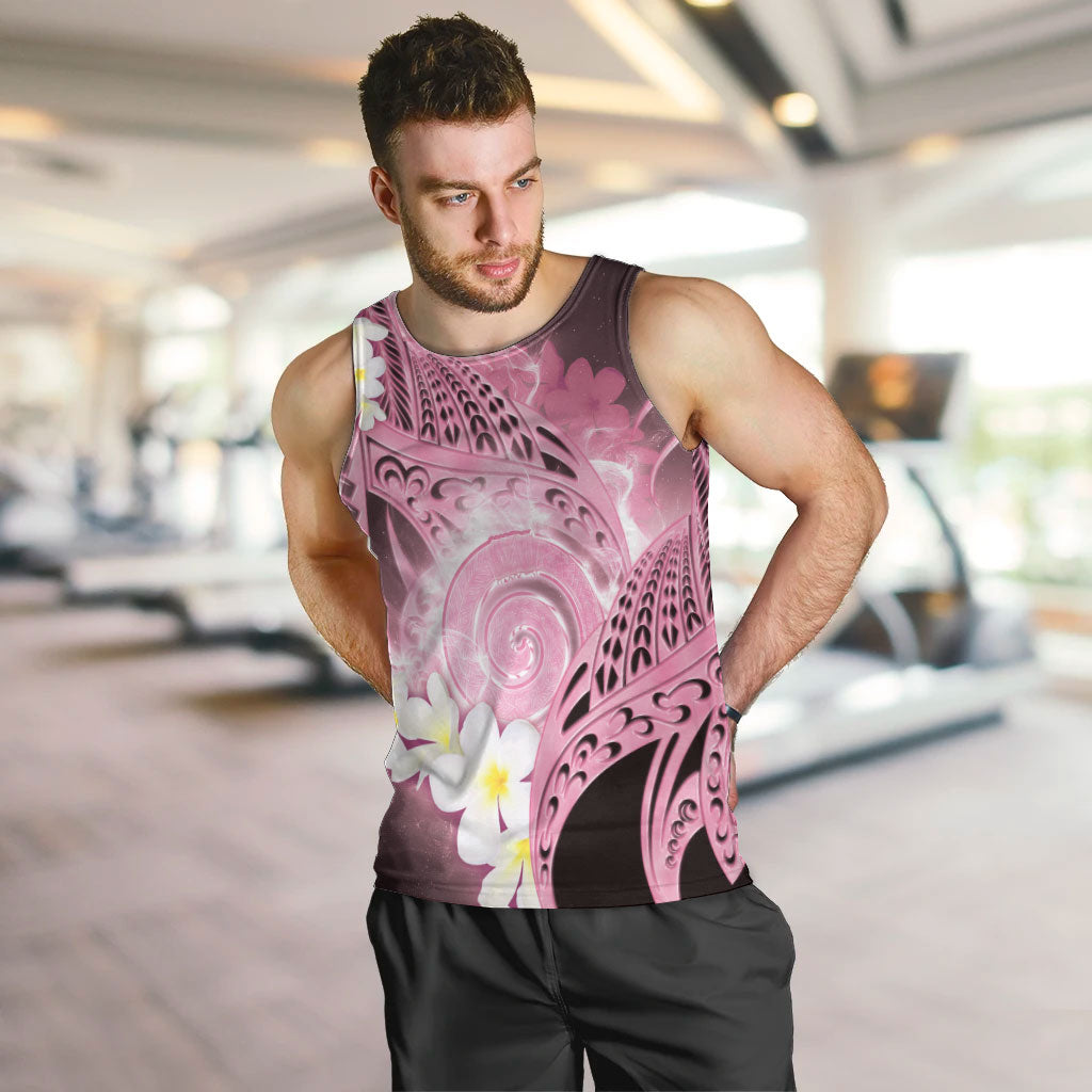 Piko Hawaiian Men Tank Top Pink Galaxy Spiral Plumeria Tribal Patterns DT05 Pink - Polynesian Pride