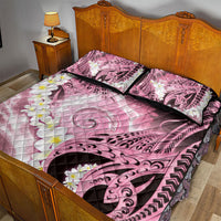 Piko Hawaiian Quilt Bed Set Pink Galaxy Spiral Plumeria Tribal Patterns DT05 - Polynesian Pride