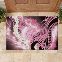 Piko Hawaiian Rubber Doormat Pink Galaxy Spiral Plumeria Tribal Patterns DT05 Pink - Polynesian Pride
