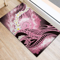 Piko Hawaiian Rubber Doormat Pink Galaxy Spiral Plumeria Tribal Patterns DT05 - Polynesian Pride