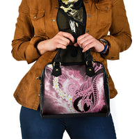 Piko Hawaiian Shoulder Handbag Pink Galaxy Spiral Plumeria Tribal Patterns DT05 - Polynesian Pride