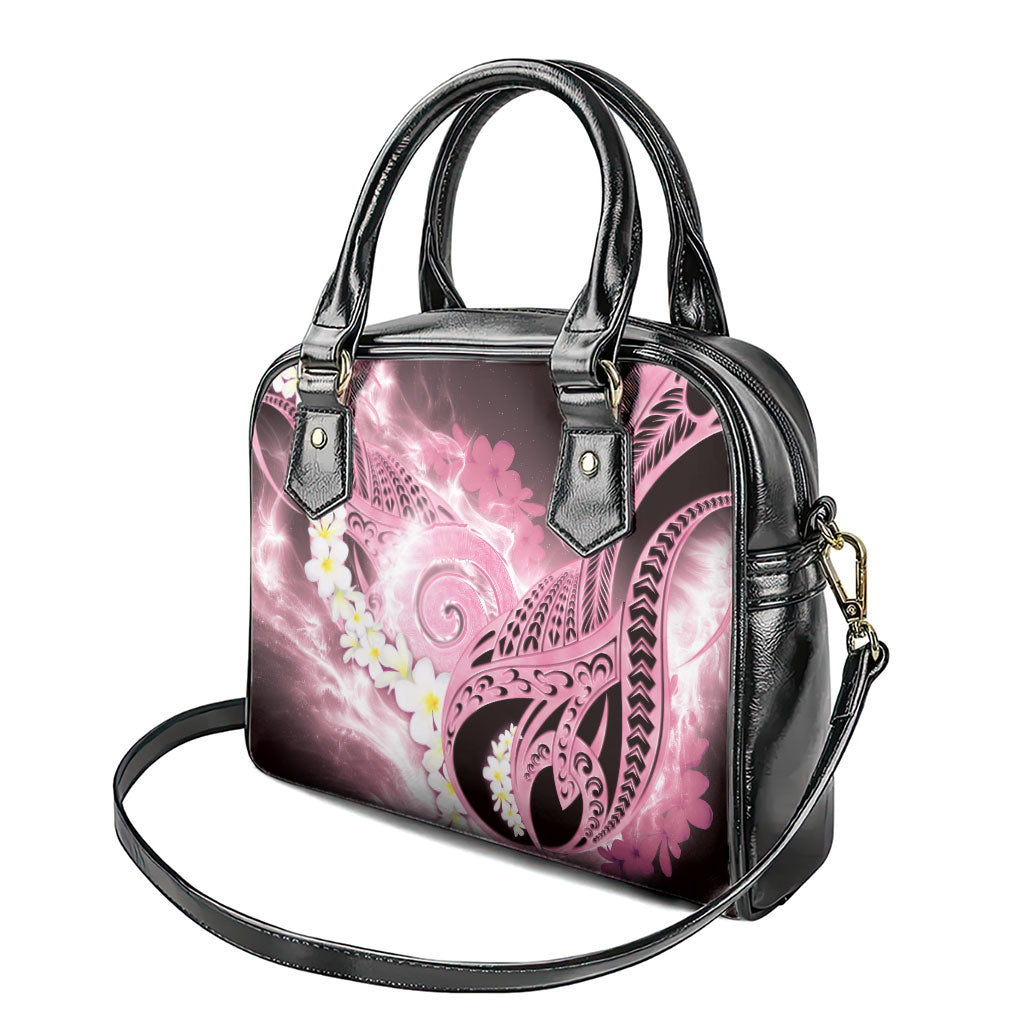 Piko Hawaiian Shoulder Handbag Pink Galaxy Spiral Plumeria Tribal Patterns DT05 - Polynesian Pride