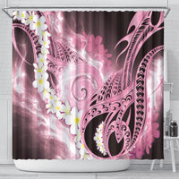 Piko Hawaiian Shower Curtain Pink Galaxy Spiral Plumeria Tribal Patterns DT05 - Polynesian Pride