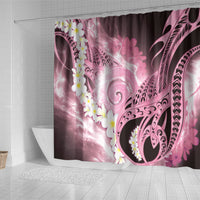 Piko Hawaiian Shower Curtain Pink Galaxy Spiral Plumeria Tribal Patterns DT05 - Polynesian Pride