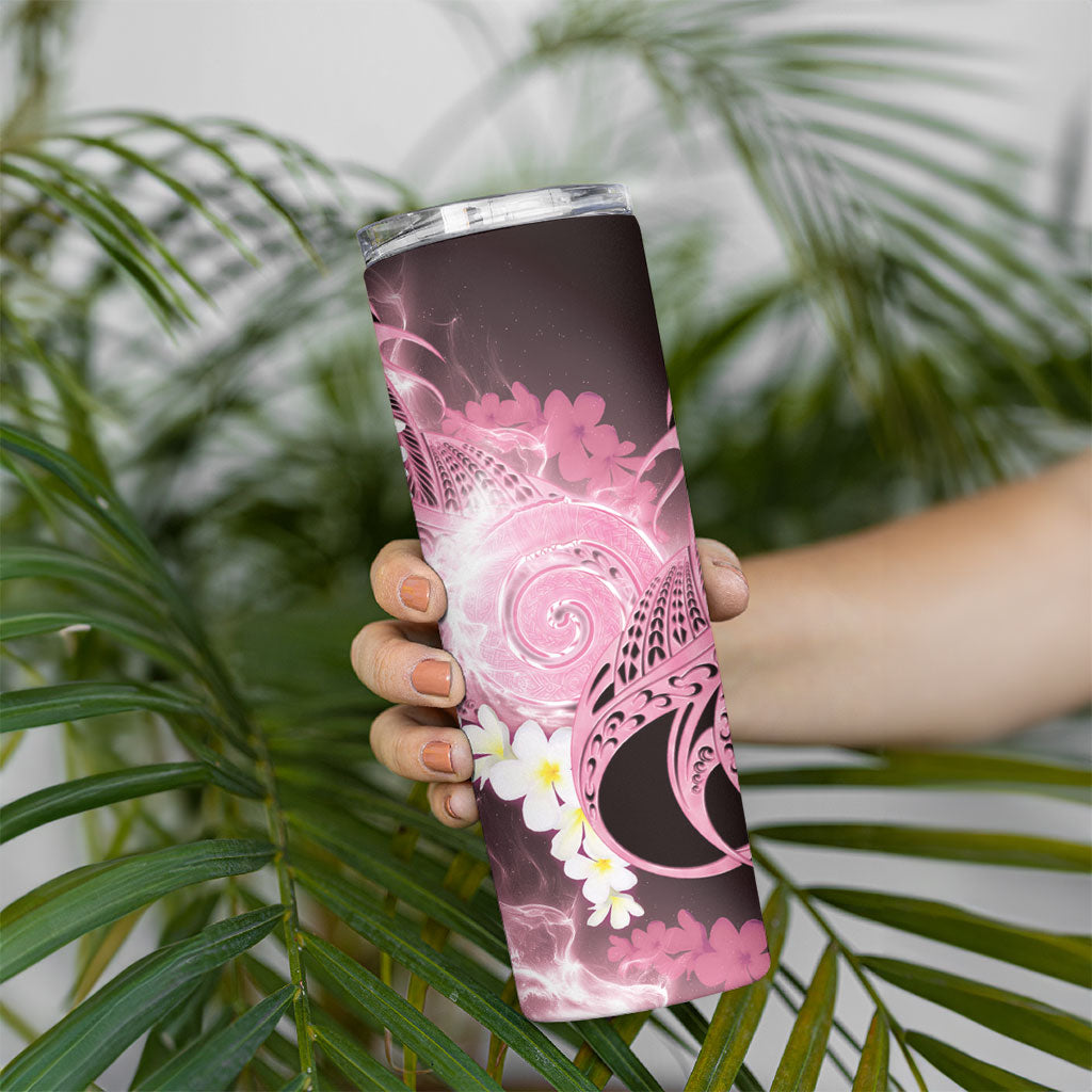 Piko Hawaiian Skinny Tumbler Pink Galaxy Spiral Plumeria Tribal Patterns DT05 - Polynesian Pride