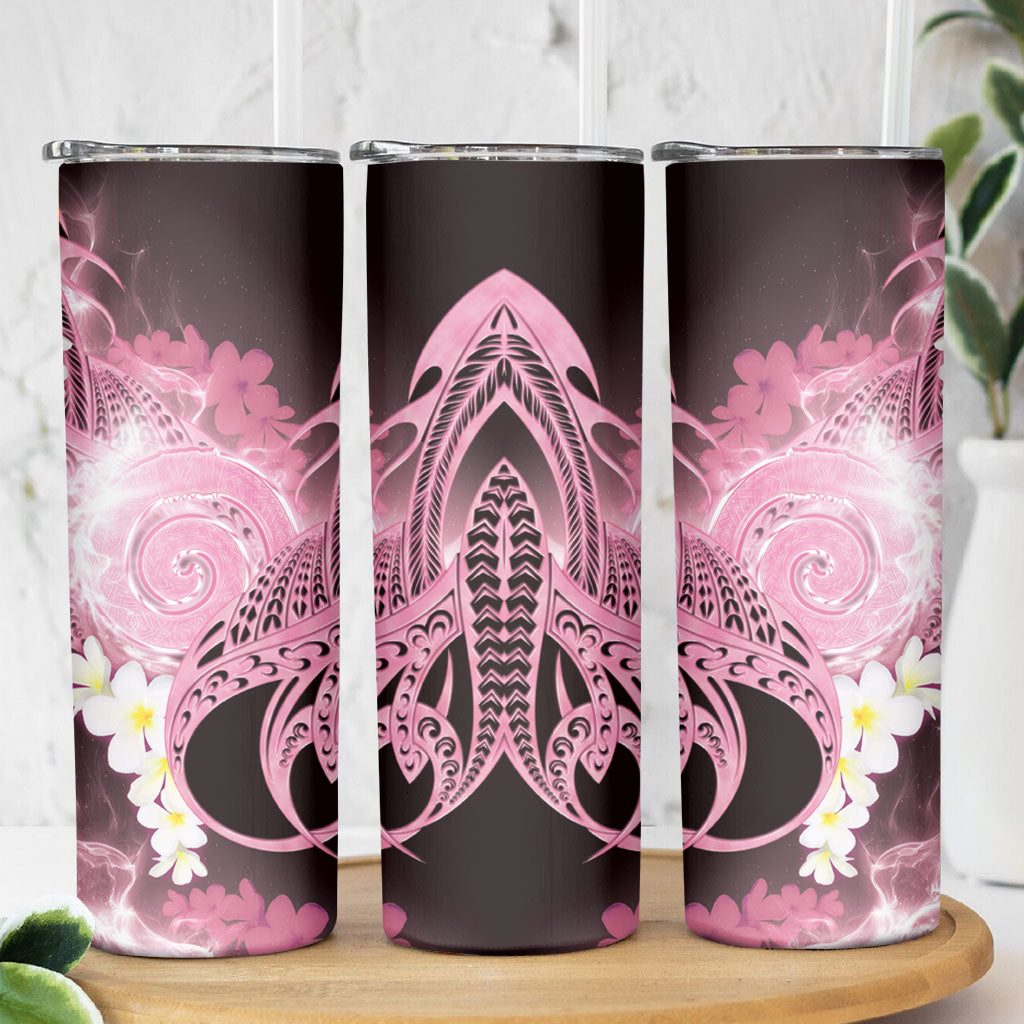Piko Hawaiian Skinny Tumbler Pink Galaxy Spiral Plumeria Tribal Patterns DT05 - Polynesian Pride