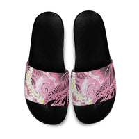 Piko Hawaiian Slide Sandals Pink Galaxy Spiral Plumeria Tribal Patterns DT05 Pink - Polynesian Pride