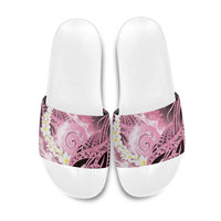 Piko Hawaiian Slide Sandals Pink Galaxy Spiral Plumeria Tribal Patterns DT05 Pink - Polynesian Pride