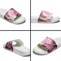 Piko Hawaiian Slide Sandals Pink Galaxy Spiral Plumeria Tribal Patterns DT05 - Polynesian Pride