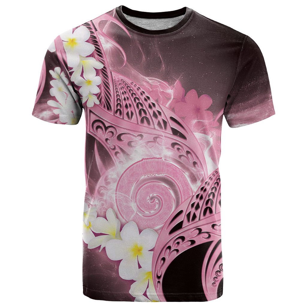 Piko Hawaiian T Shirt Pink Galaxy Spiral Plumeria Tribal Patterns DT05 Pink - Polynesian Pride